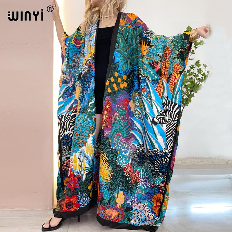 Robe Silk Women - WINYI Châu Phi Trung Đông Kimono