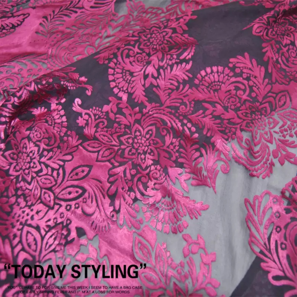 Fashion Large Pink Flower Desi - đánh giá và giá Robe Silk Women