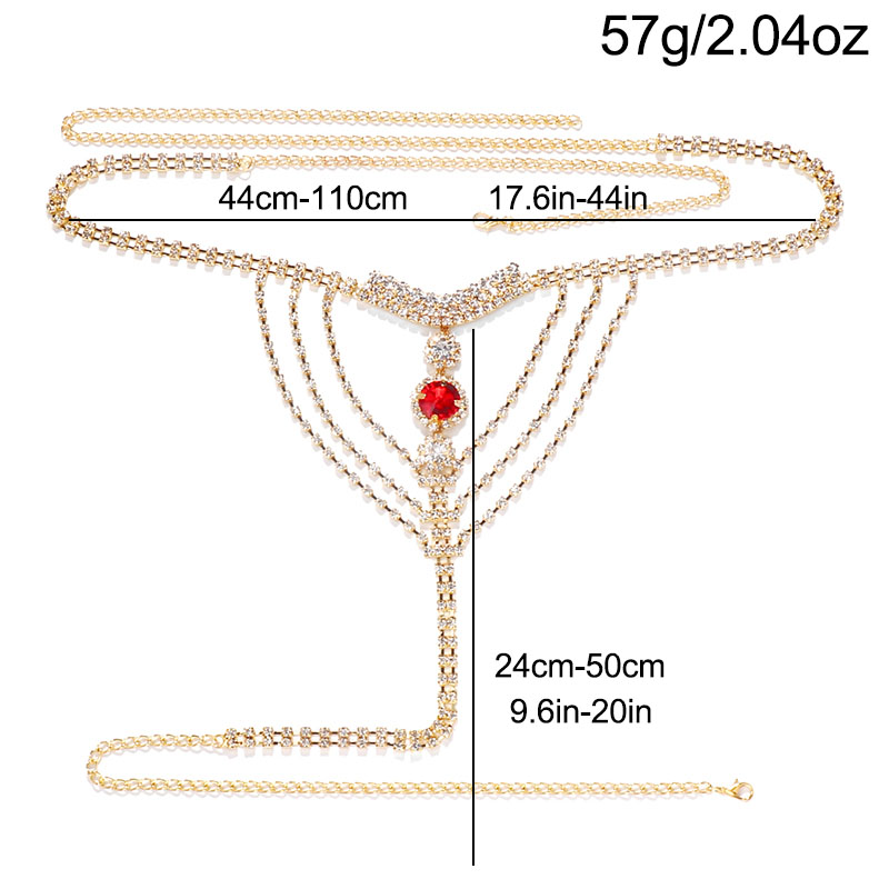 Crystal Rhinestone Body Chain  - đánh giá và giá Thong Bikini Women